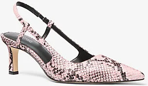 Alora Snake Embossed Leather Slingback Pump