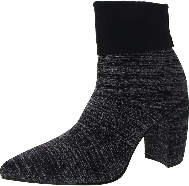 Alora Stretch Bootie Womens Block Heel Ankle Sock Boot