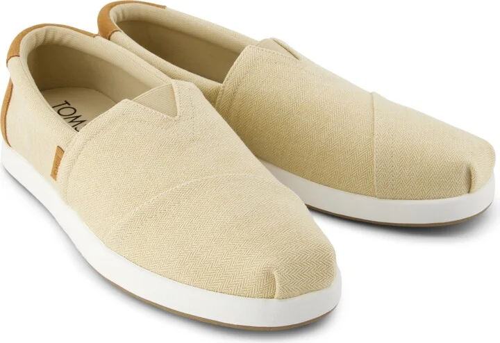 Alp FWD Almond Herringbone Canvas and Tan Suede Slip On - Image 2