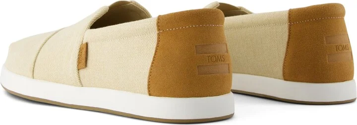 Alp FWD Almond Herringbone Canvas and Tan Suede Slip On - Image 3