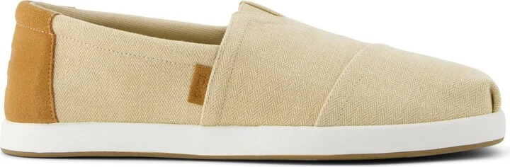 Alp FWD Almond Herringbone Canvas and Tan Suede Slip On