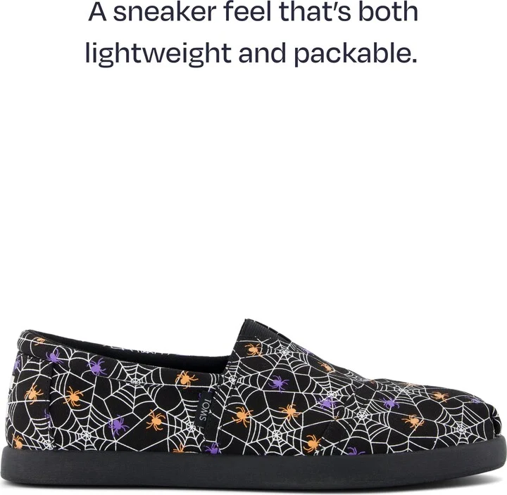 Alp FWD Black Glow In The Dark Spiders Espadrille Slip On - Image 2