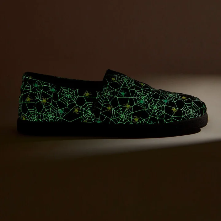 Alp FWD Black Glow In The Dark Spiders Espadrille Slip On - Image 3