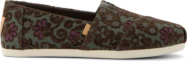 Alpargata Basil Green Floral Brocade