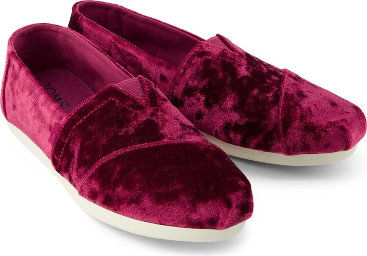 Alpargata Burgundy Crushed Velvet - Image 2