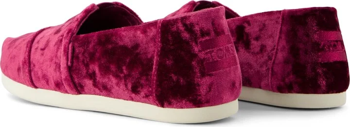 Alpargata Burgundy Crushed Velvet - Image 3