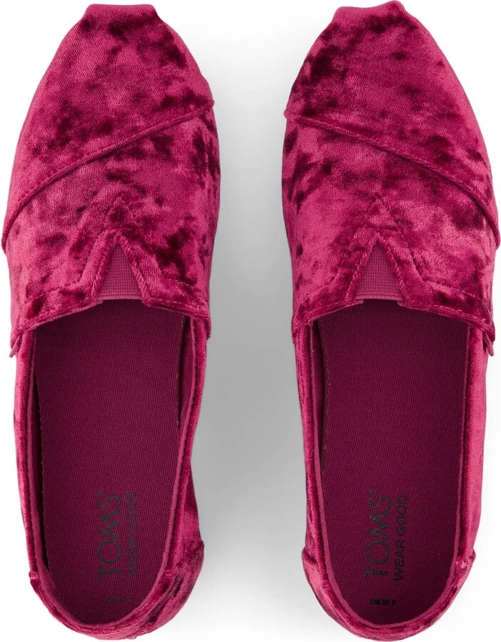 Alpargata Burgundy Crushed Velvet - Image 4