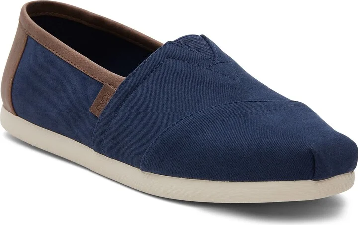 Alpargata Faux Leather Trim Slip-On Sneaker