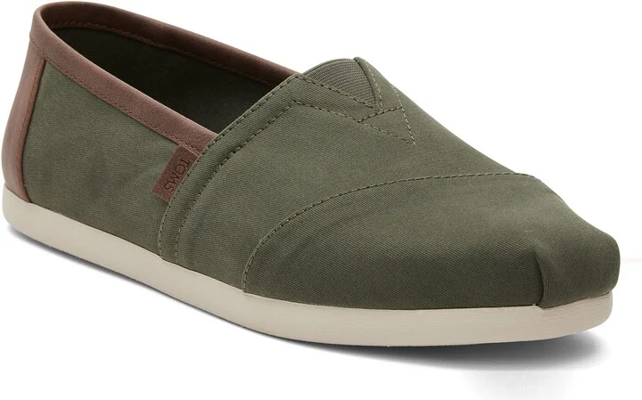 Alpargata Faux Leather Trim Slip-On Sneaker