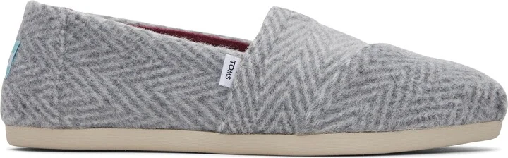 Alpargata Grey Herringbone Slip-On