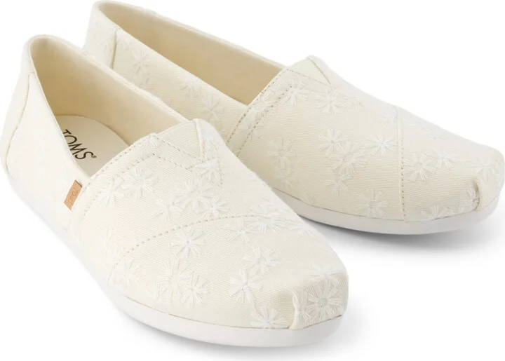 Alpargata Natural Embroidered Floral