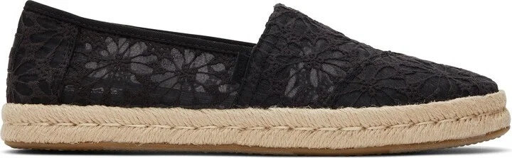Alpargata Rope 2.0 Black Floral Lace Espadrille