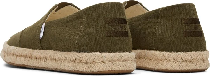 Alpargata Rope 2.0 Espadrille Olive Recycled Cotton Slubby Woven - Image 3