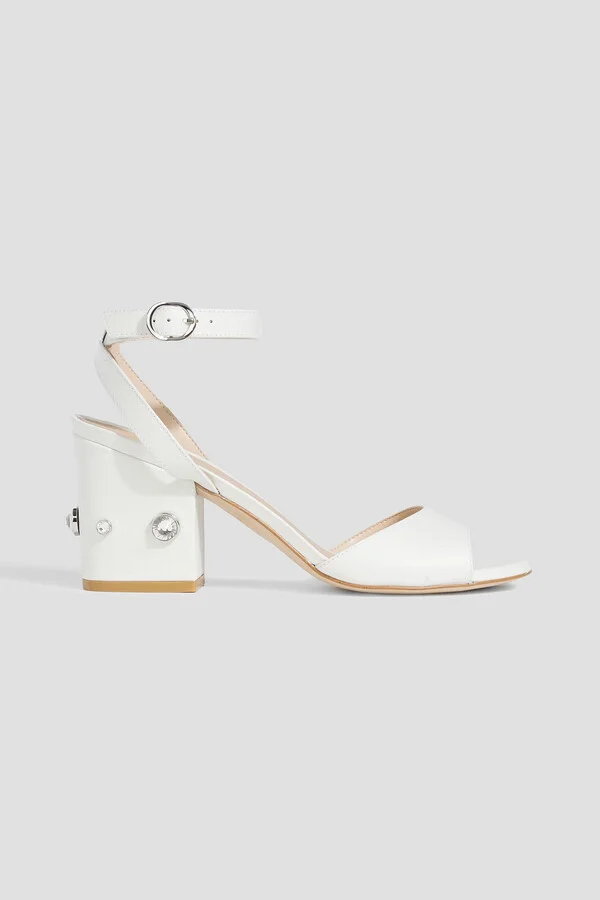 Alshn 75 crystal-embellished leather sandals