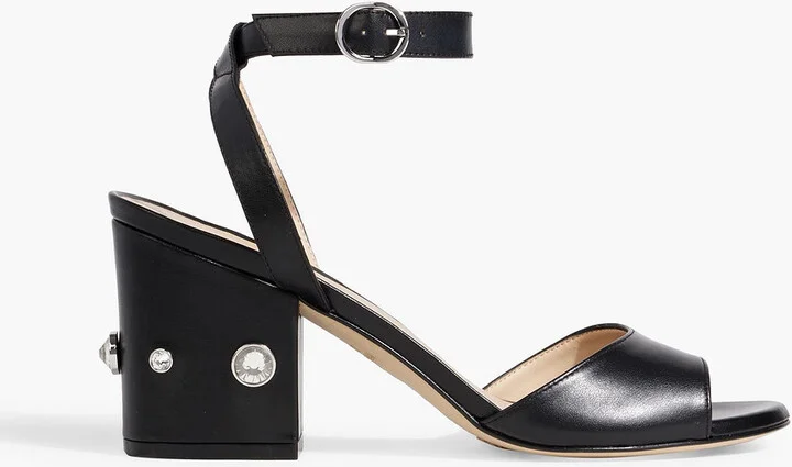 Alshn 75 crystal-embellished leather sandals