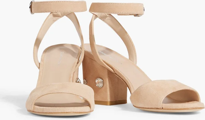 Alshn 75 crystal-embellished suede sandals - Image 2