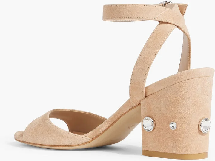 Alshn 75 crystal-embellished suede sandals - Image 3