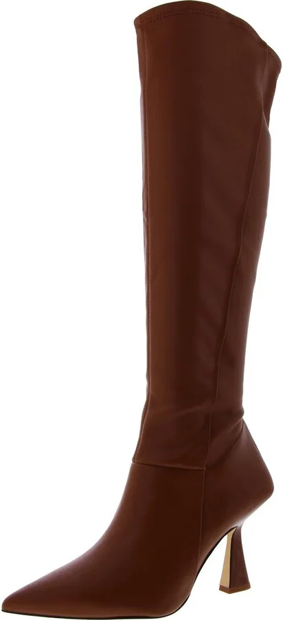 Alta Womens Faux Leaher Pointed Toe Knee-High Boots