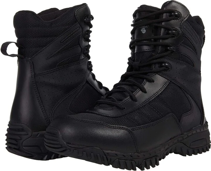 Altama Vengeance SR 8" Side Zip - Unisex Boots - Full Grain Leather - Textile Lining - Gusseted Tongue Black US Men's 10.5
