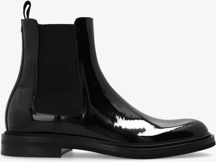 Altavilla Patent Leather Ankle Boots