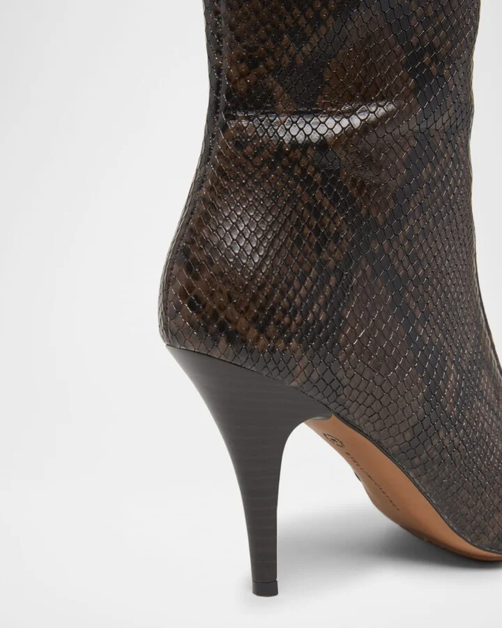 Alter Snake-Print Tall Stiletto Boots - Image 2