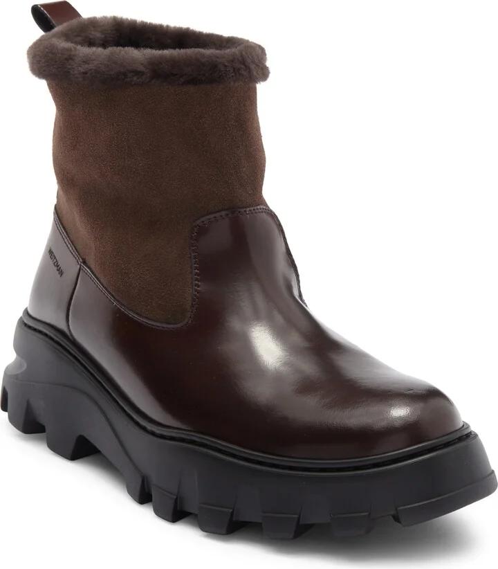 Alton Genuine Shearling Lined Lug Sole Boot