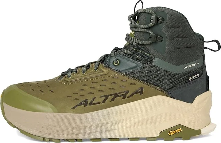 Altra Olympus 6 Hike Mid Gtx Men's Shoes Dusty Olive : 10 D - Medium, Leather - Image 6
