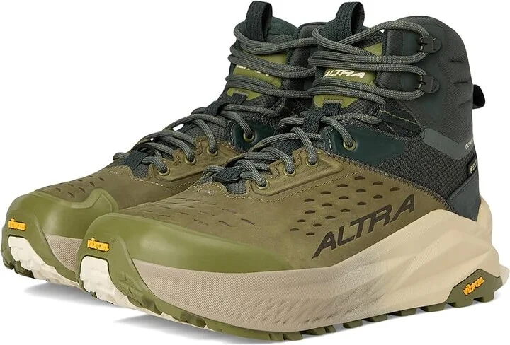 Altra Olympus 6 Hike Mid Gtx Men's Shoes Dusty Olive : 10 D - Medium, Leather