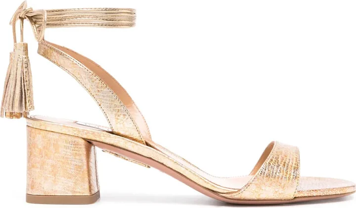 Alu 50mm metallic-finish sandals