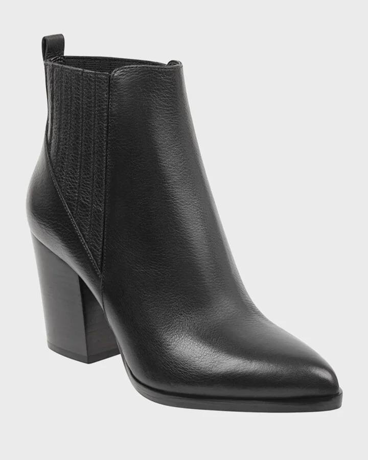 Alva Suede Pleated Chelsea Booties - Image 3