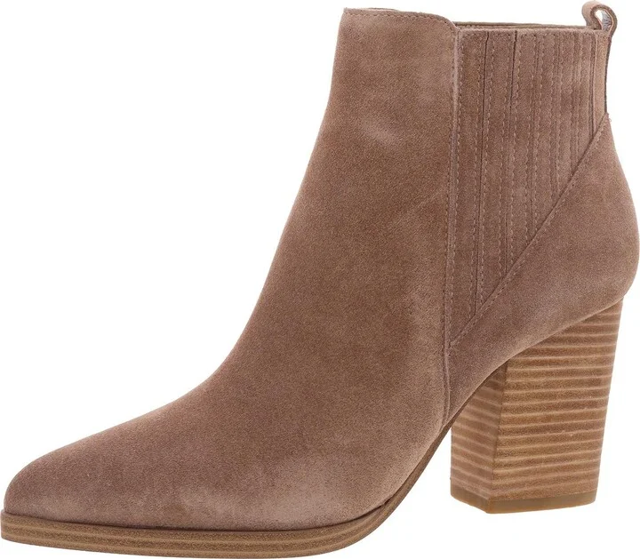 Alva Womens Stretch Leather Ankle Boots