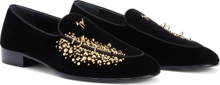Alvaro studded velvet loafers - Image 2