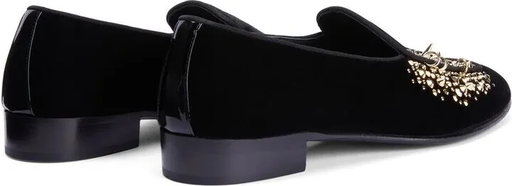 Alvaro studded velvet loafers - Image 3