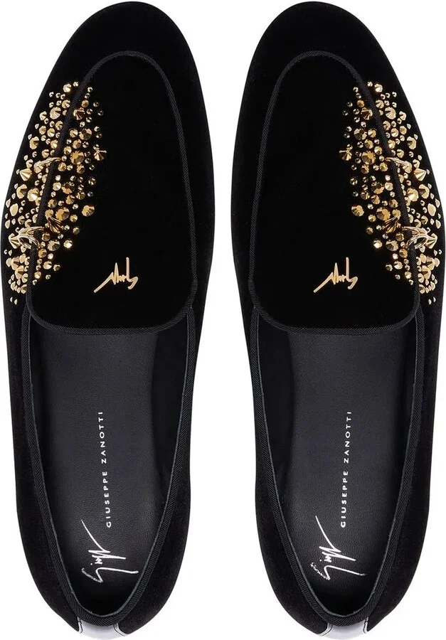 Alvaro studded velvet loafers - Image 4