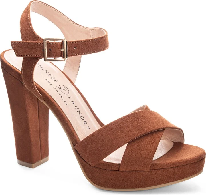 Always Ankle Strap Block Heel Platform Sandal