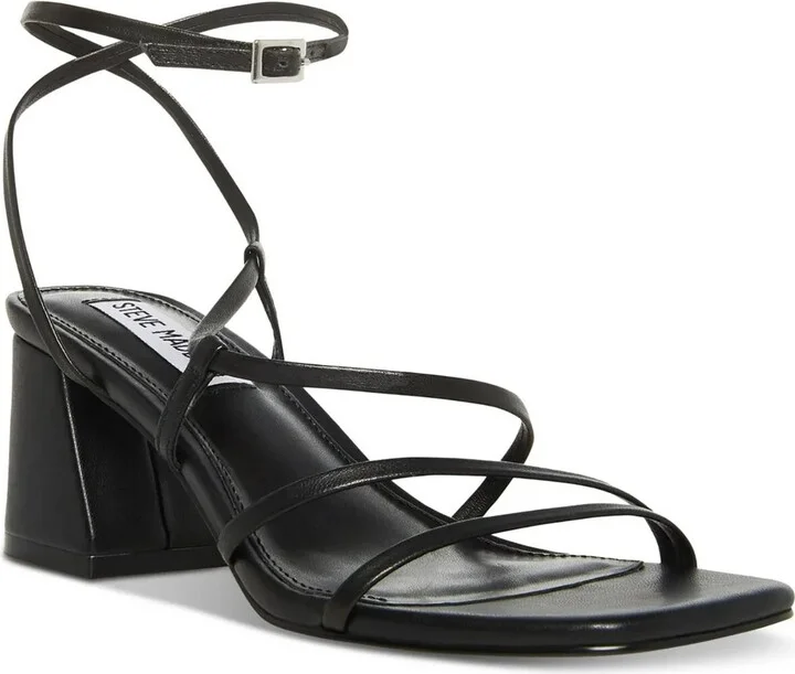 Alyce Sandals Womens US 9.5 Black Square Toe Block Heel GBNC665