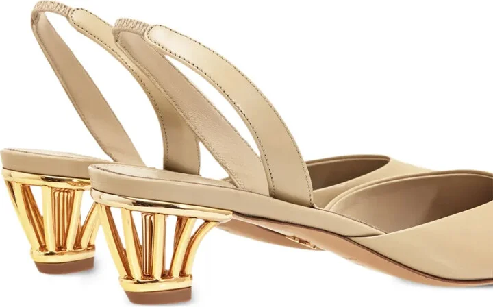 Alyssa cage-heel slingback pumps - Image 3