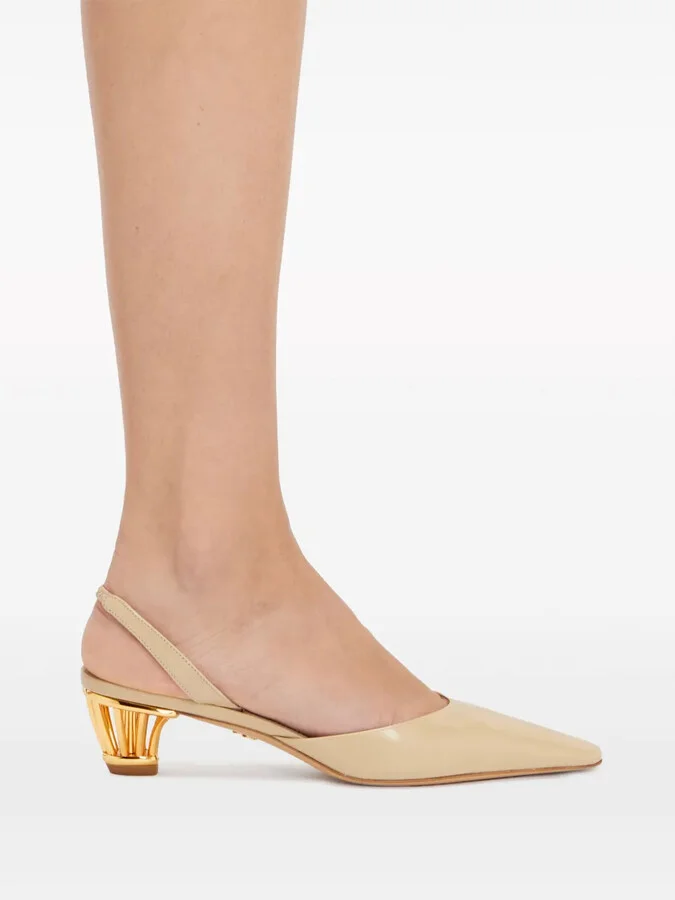 Alyssa cage-heel slingback pumps - Image 5