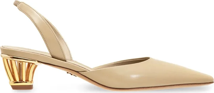 Alyssa cage-heel slingback pumps