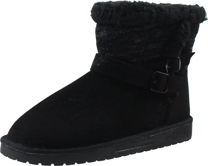 Alyx Womens Faux Fur Lined Faux Suede Winter & Snow Boots
