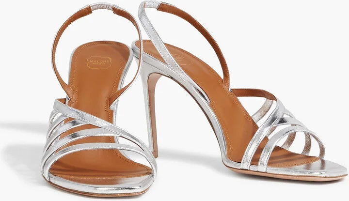 Ama 90 metallic leather slingback sandals - Image 2