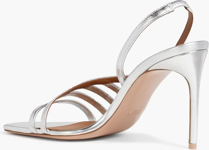 Ama 90 metallic leather slingback sandals - Image 3