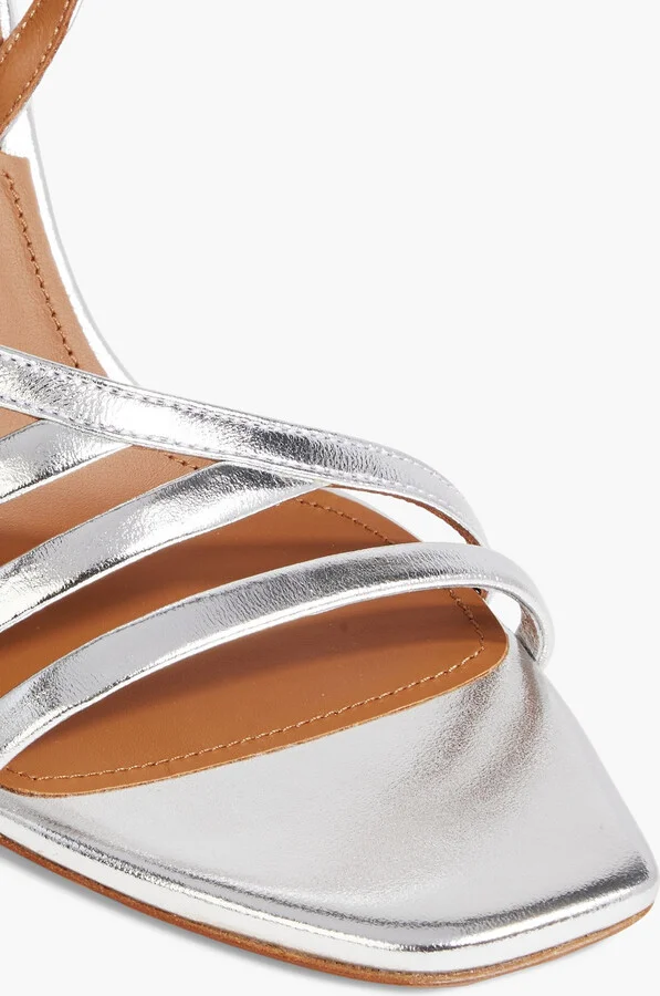 Ama 90 metallic leather slingback sandals - Image 4