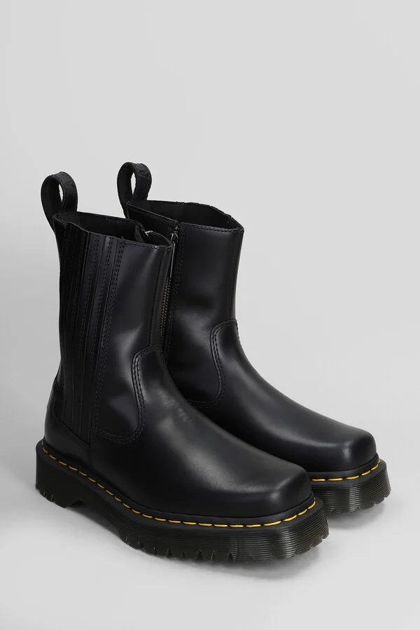 Amaayah Lo Orleans Combat Boots In Black Leather - Image 2