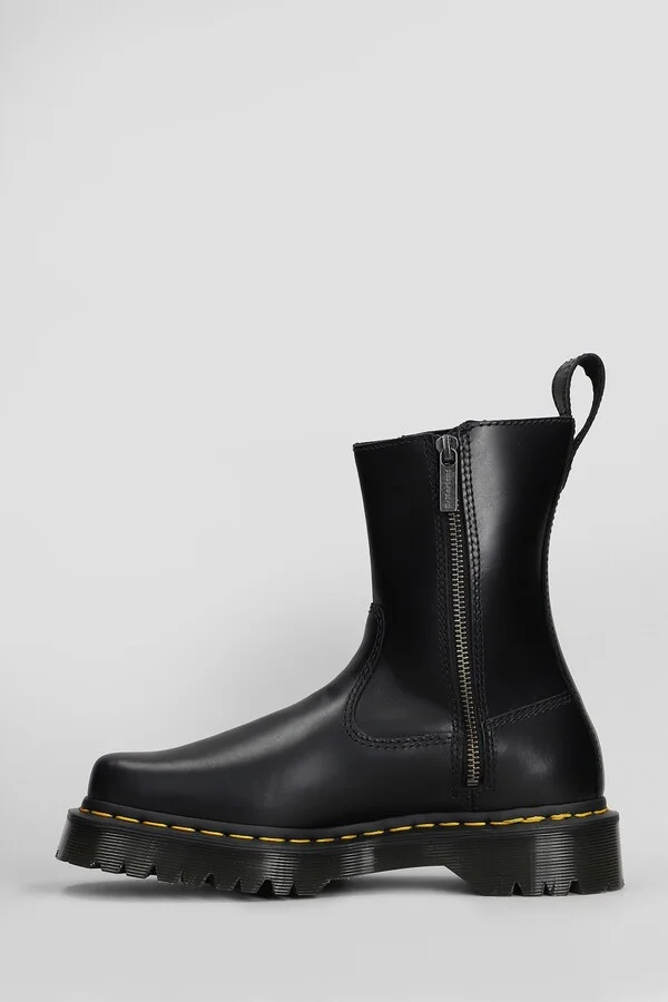 Amaayah Lo Orleans Combat Boots In Black Leather - Image 3