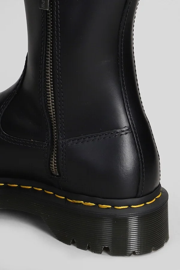 Amaayah Lo Orleans Combat Boots In Black Leather - Image 5