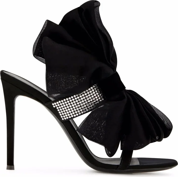 Amabel bow-trim sandals