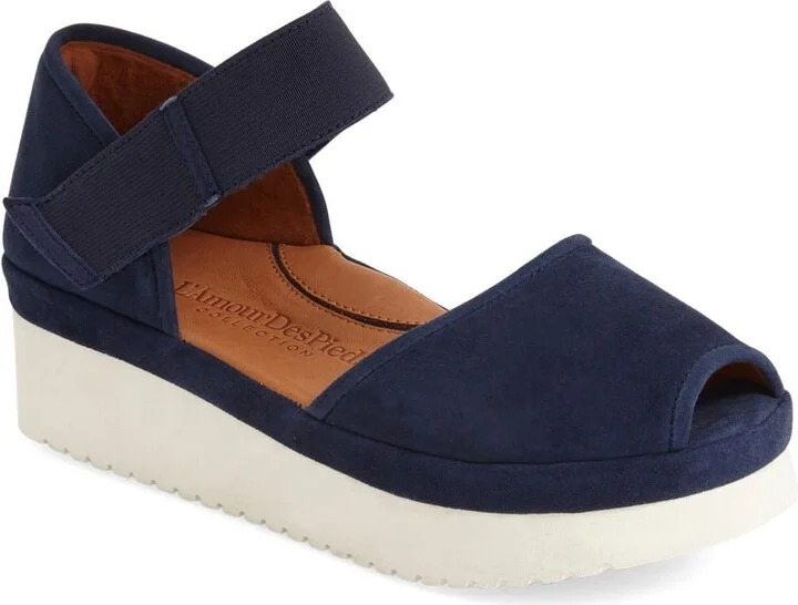 Navy Suede Leather