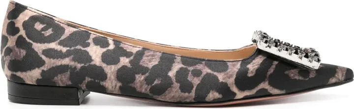 Amaia leopard-print ballerina shoes
