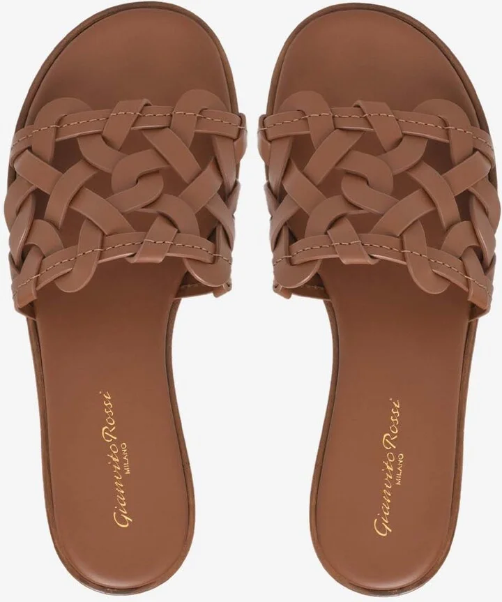 Amalfi Calf Leather Flat Sandals - Image 2